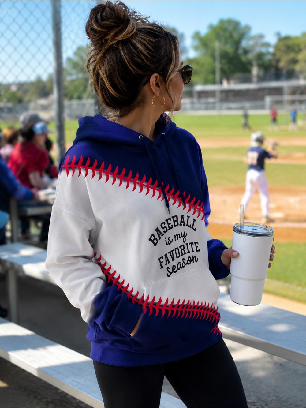 BASEBALL Hoodie – “Baseball Is My Favorite Season” – Size M ⚾️